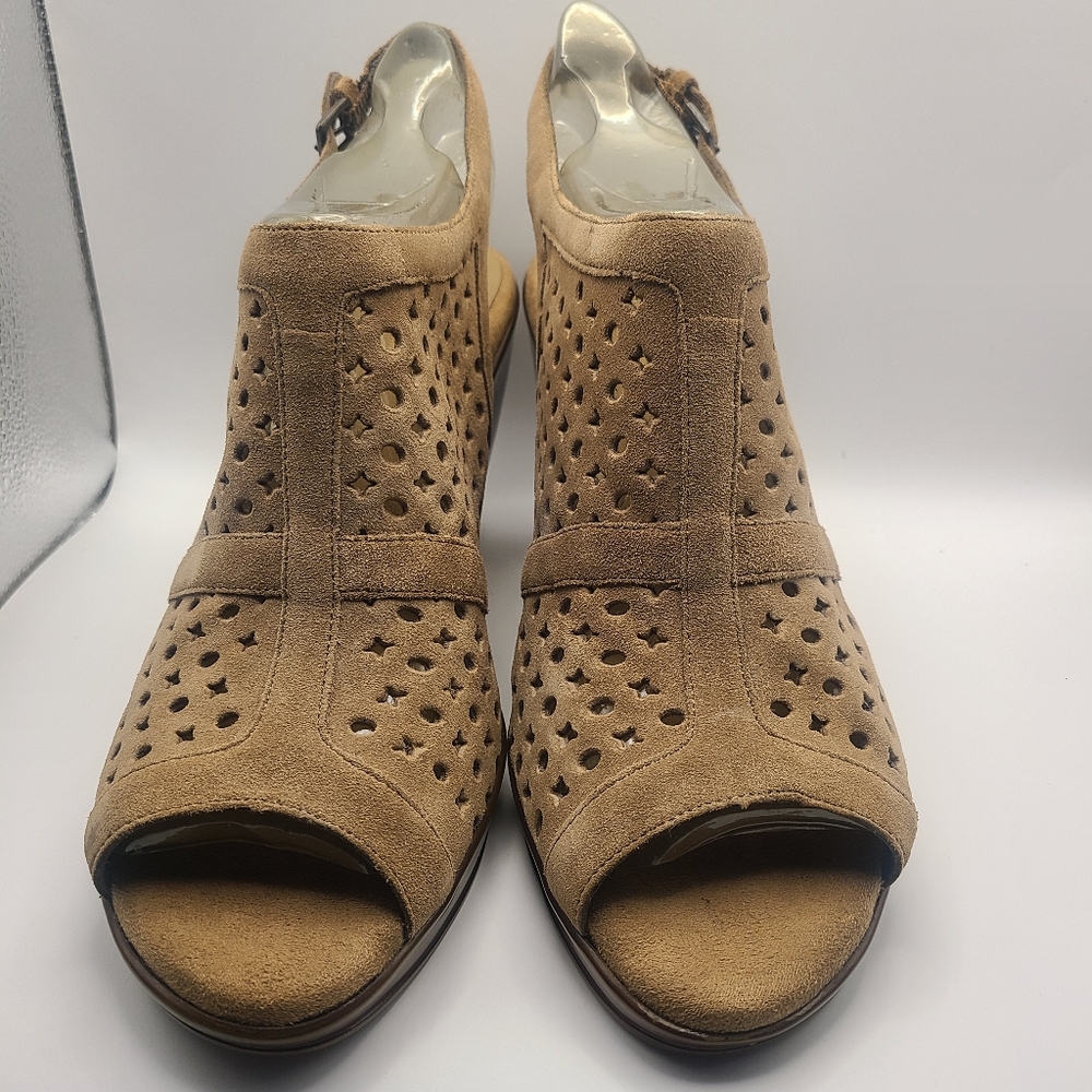 Aerosoles Chilatte 298 Sling Back Suede -leather Sandals, Size 11 Wide